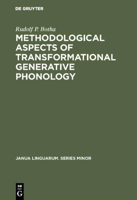 Book Cover for Methodological Aspects of Transformational Generative Phonology by Botha, Rudolf P.