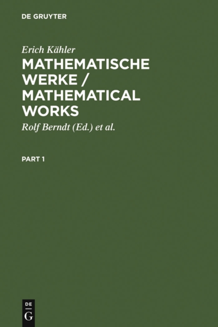 Book Cover for Mathematische Werke / Mathematical Works by Erich Kahler