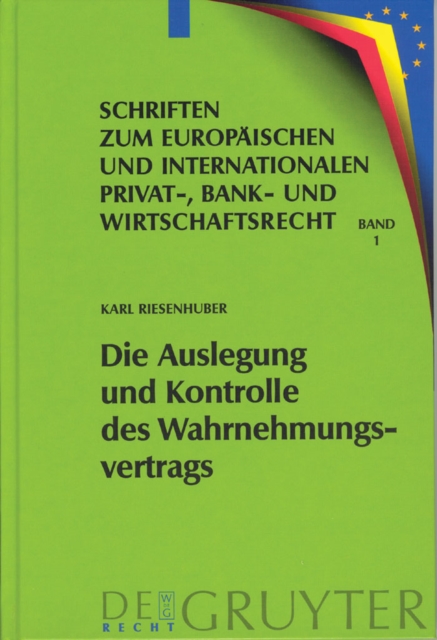 Book Cover for Die Auslegung und Kontrolle des Wahrnehmungsvertrags by Riesenhuber, Karl