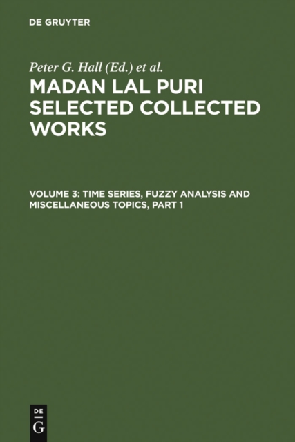 Book Cover for Time Series, Fuzzy Analysis and Miscellaneous Topics by Madan Lal Puri