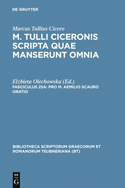 Book Cover for Pro M. Aemilio Scauro oratio by Marcus Tullius Cicero