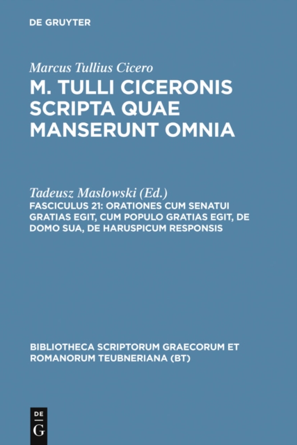 Book Cover for Orationes cum senatui gratias egit, cum populo gratias egit, de domo sua, de haruspicum responsis by Marcus Tullius Cicero
