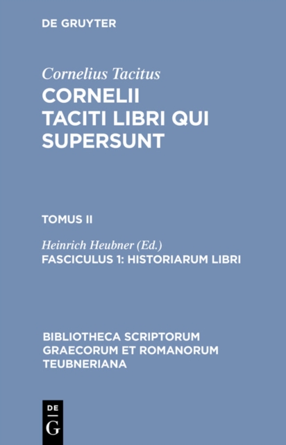 Book Cover for Historiarum libri by Tacitus, Cornelius