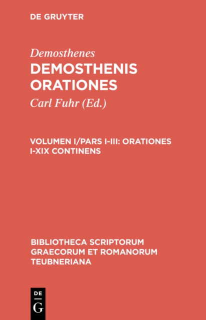 Book Cover for Orationes I–XIX continens by Demosthenes