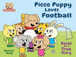 Book Cover for Picco Puppy Loves Football by Michael Wong