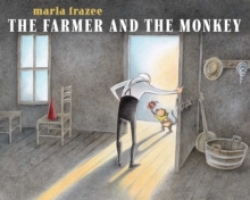 Book Cover for The Farmer and the Monkey by Marla Frazee