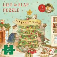 Book Cover for Cat Family Christmas Lift-the-Flap Puzzle by Lucy Brownridge