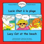 Book Cover for Lucy Cat at the Beach: French and English Picture strip by Catherine Bruzzone