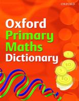 Book Cover for Oxford Primary Maths Dictionary by Peter Patilla