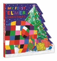 Book Cover for My First Elmer Christmas Shaped Board Book by David McKee