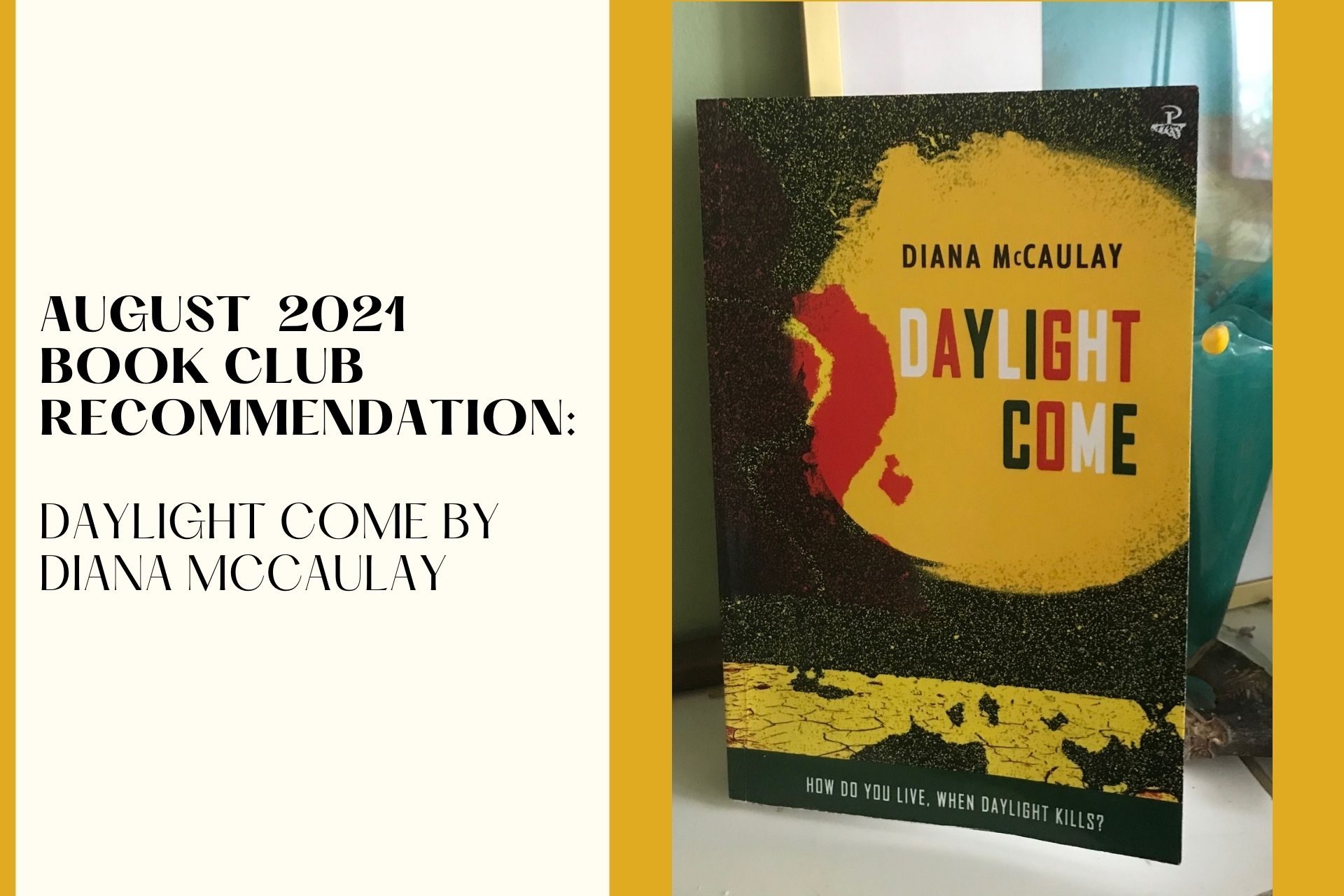 August 2021 Book Club Recommendation: Daylight Come by Diana McCaulay