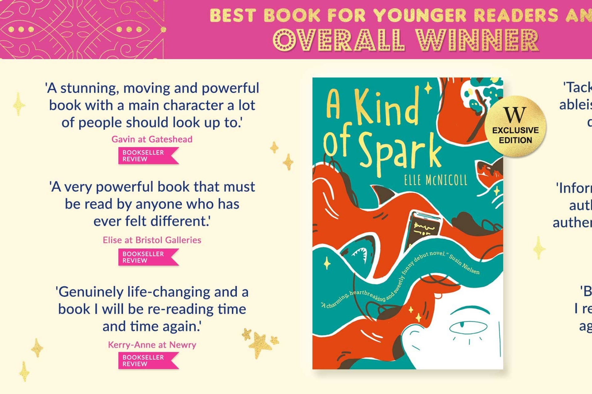 A Kind of Spark takes the triple crown with the Waterstones Children's Book of the Year