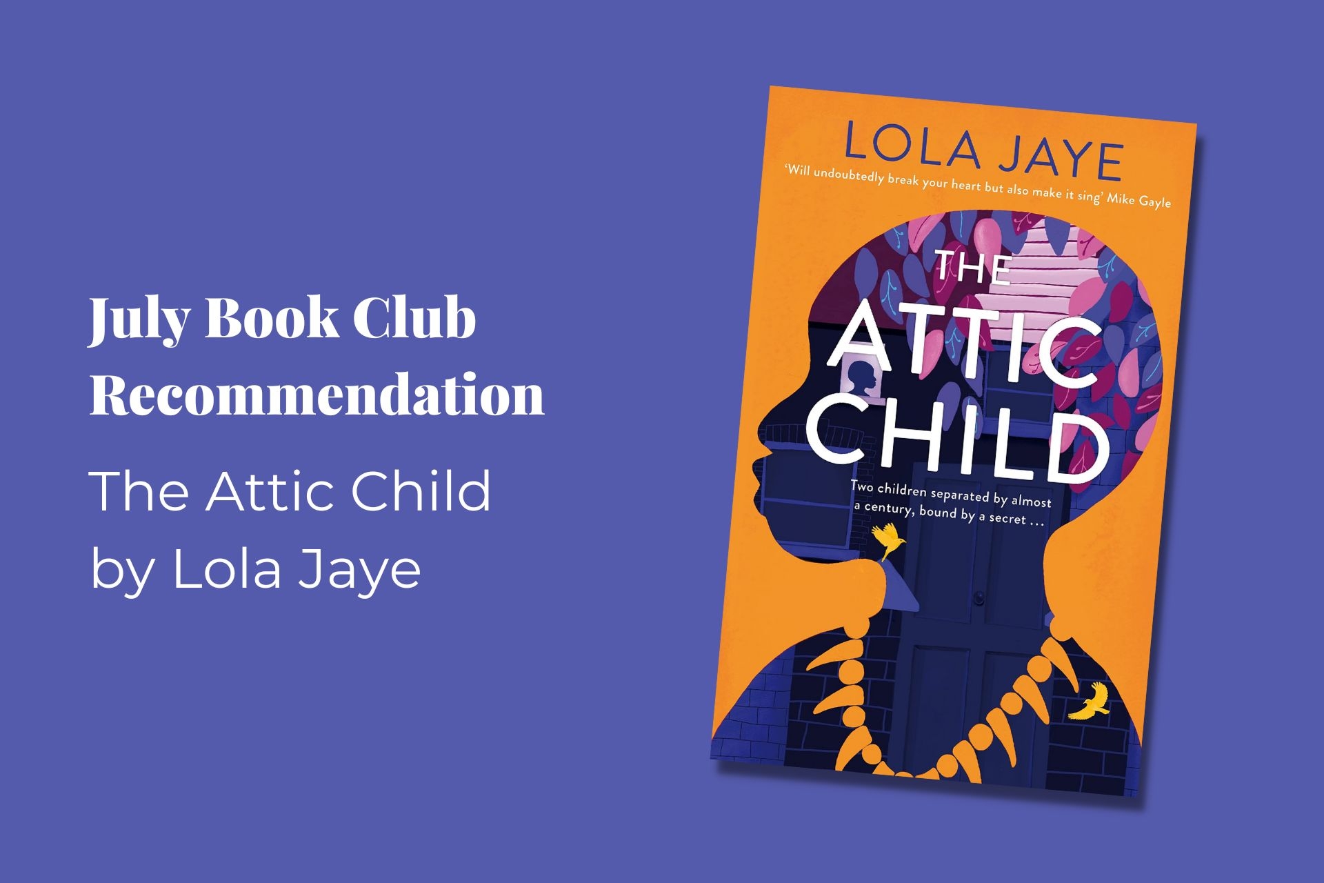 July 2022 Book Club Recommendation: The Attic Child by Lola Jaye