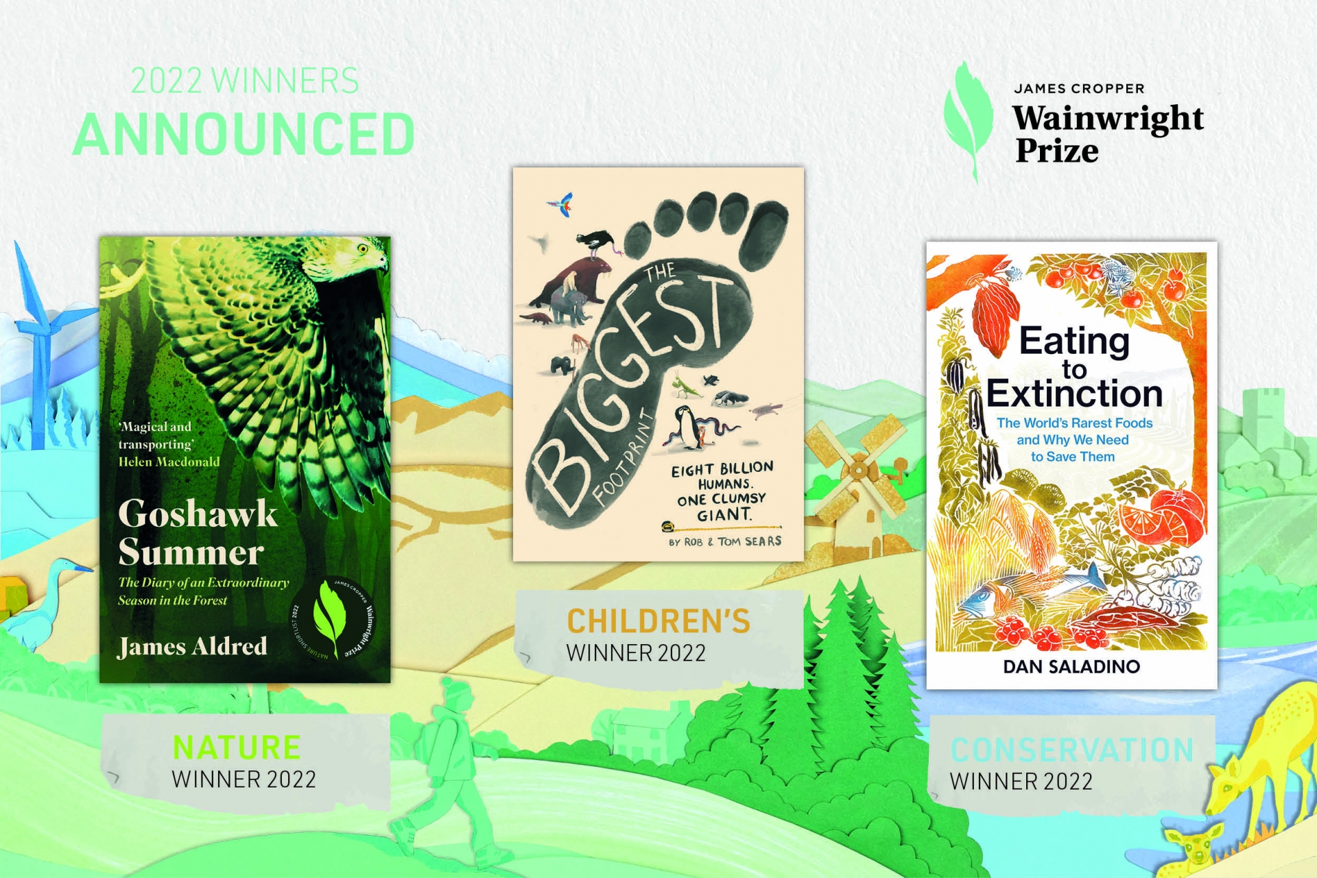 James Cropper Wainwright Prize 2022 Winners Announced for Nature Writing and Writing on Conservation