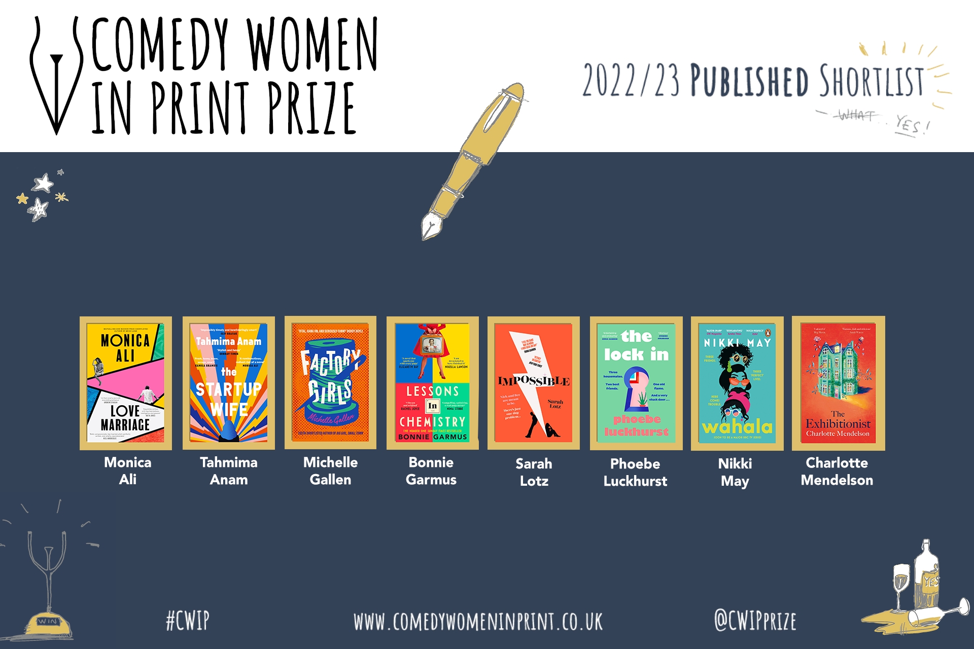 Bold and Fresh Voices Dominate This Year's Comedy Women in Print (CWIP) Prize Shortlist