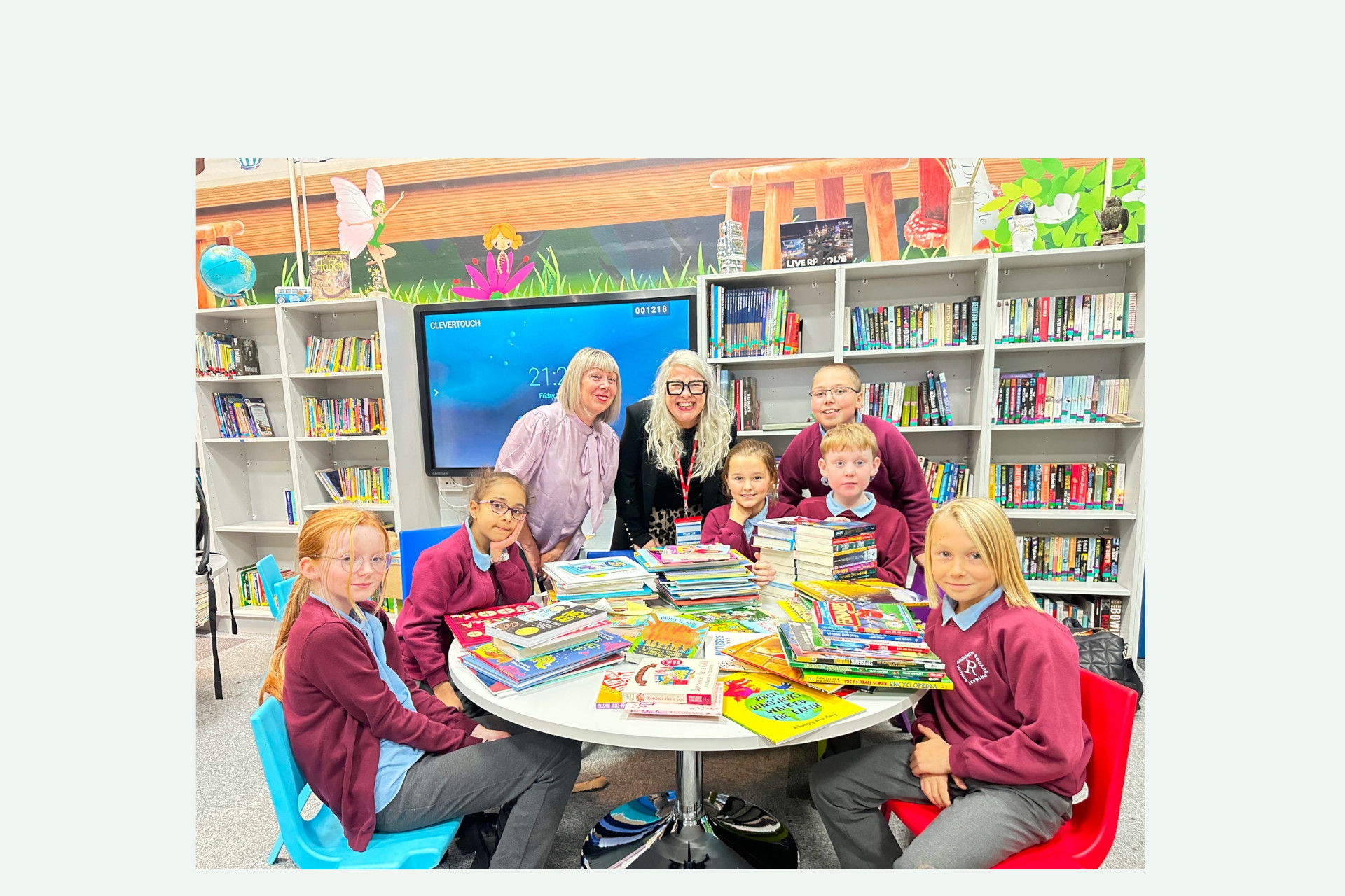 Ranworth Square Primary School in Merseyside Receives £1,000 of Funding from our Scheme. We Visit to Deliver the Books and Meet their Bookworms