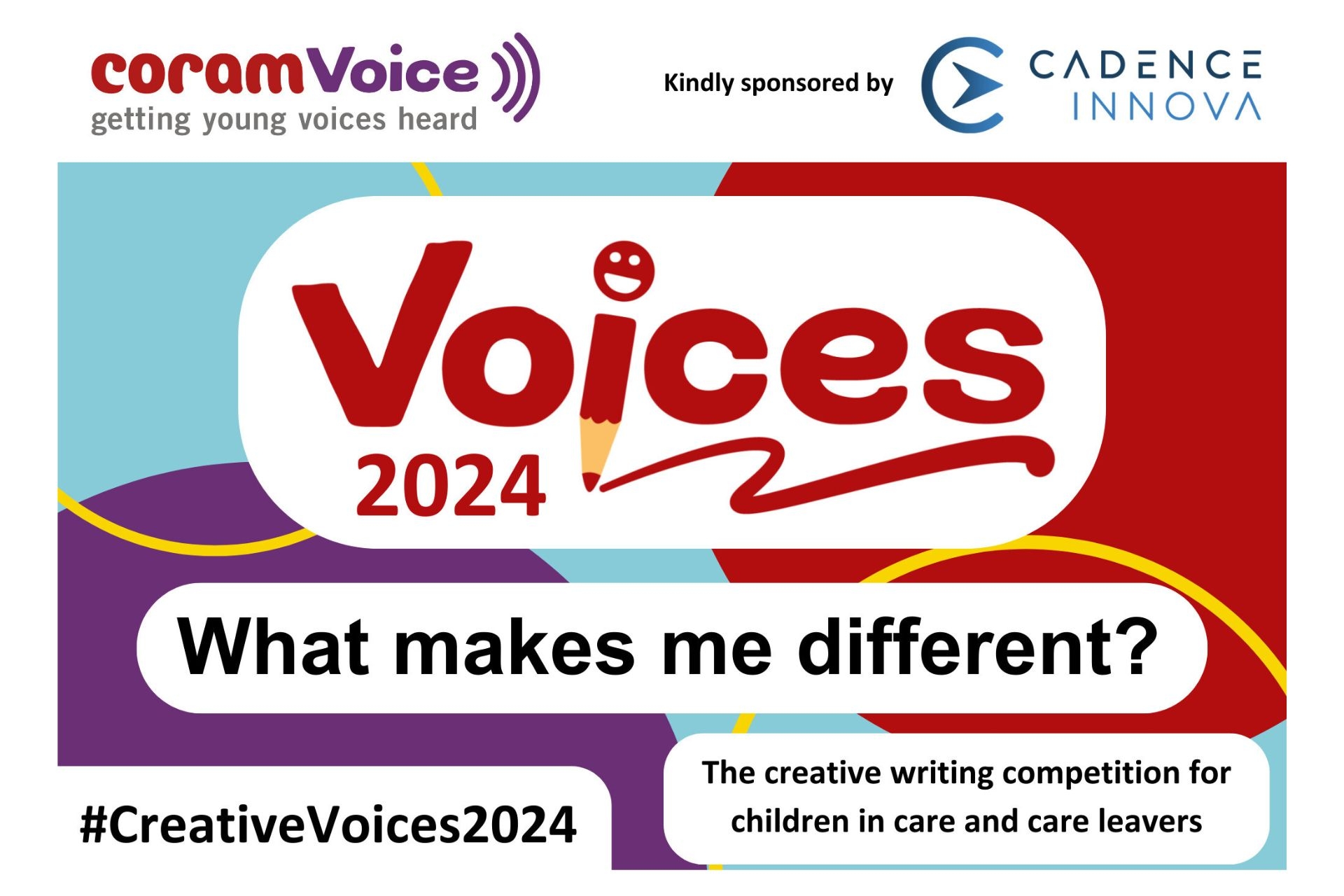 The Voices 2024 Creative Writing Competition - open until 17th December for care experienced children and young people, and care leavers aged 4 -25 years