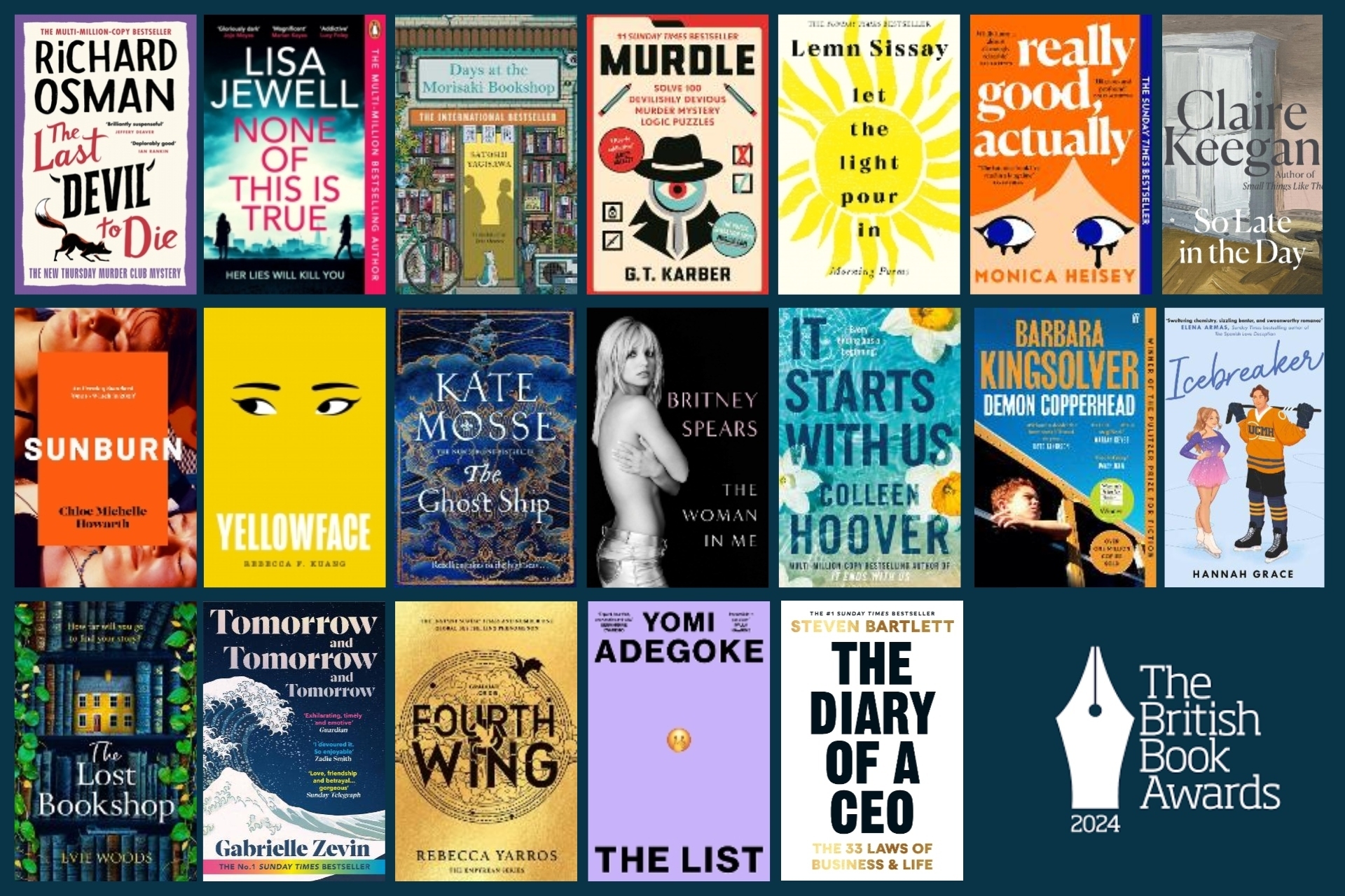 Dive Into The Shortlists for The British Book Awards 2024 - Are Your Faves Featured?