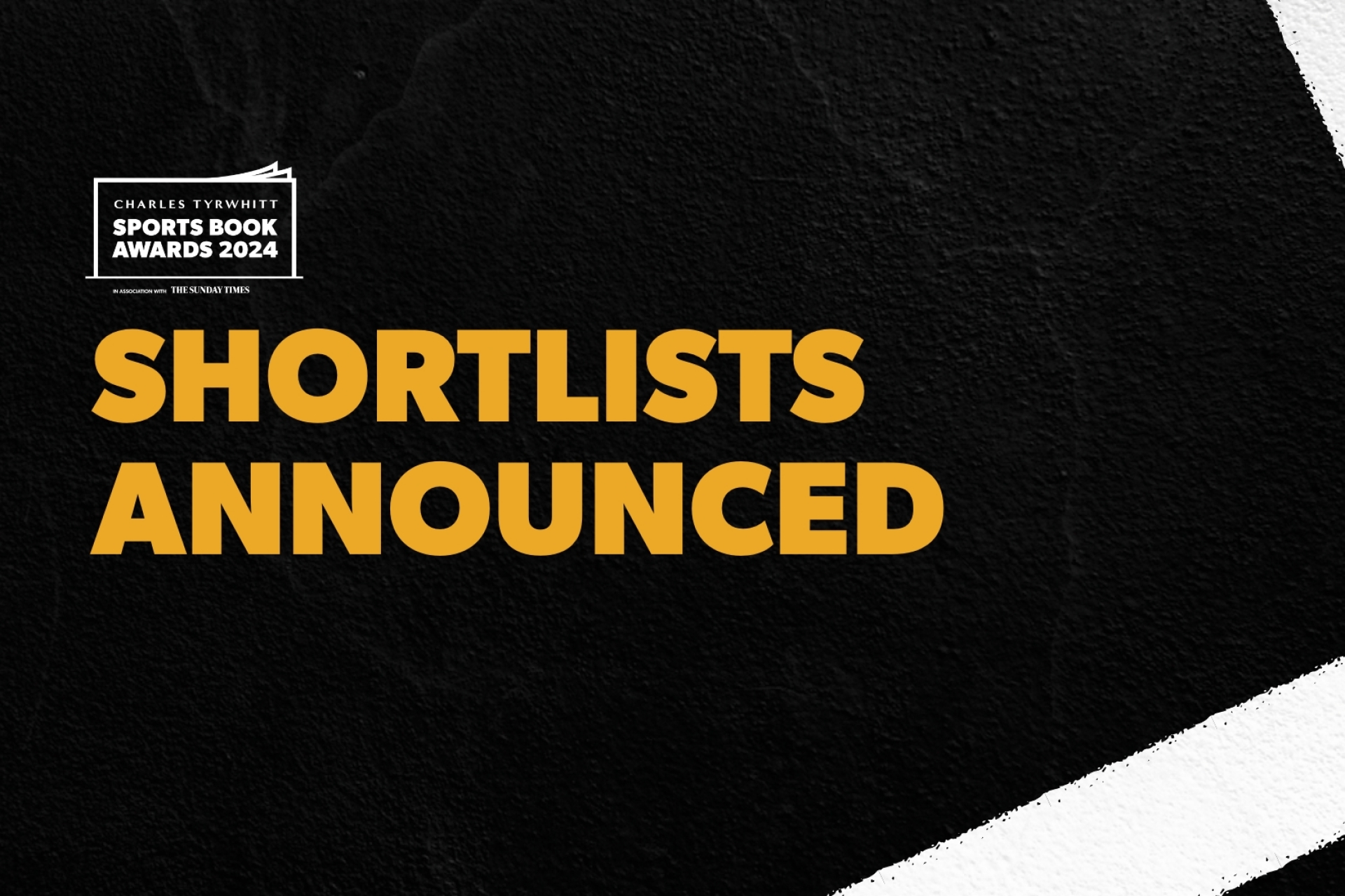 Shorlist Announced for 2024 Charles Tyrwhitt Sports Book Awards in Association with The Sunday Times.