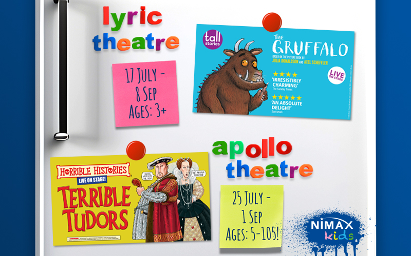 Win tickets to fun family shows this summer with Nimax Kids!