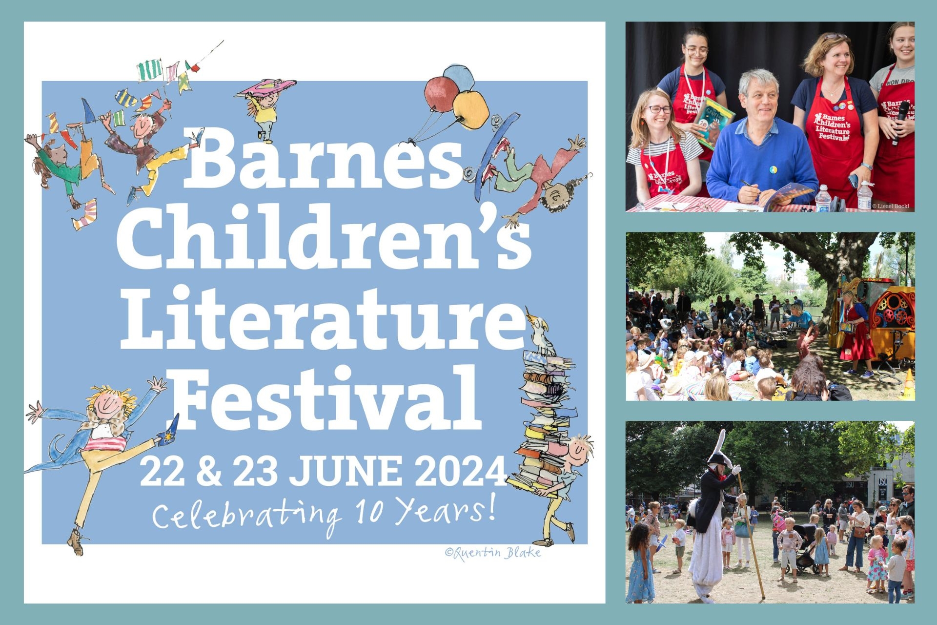 Barnes Children's Literature Festival, the UK's largest dedicated children's Literature festival is happening this weekend on 22 and 23 June AND it's celebrating its 10th birthday! 