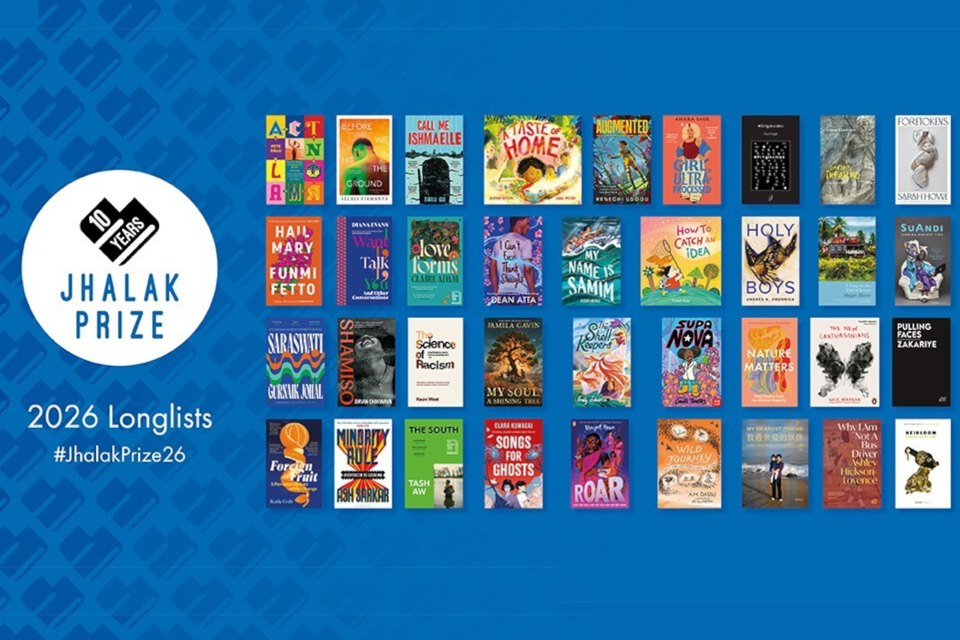 Jhalak Prize Announces Longlists for 10th Year Celebrating Writers of Colour