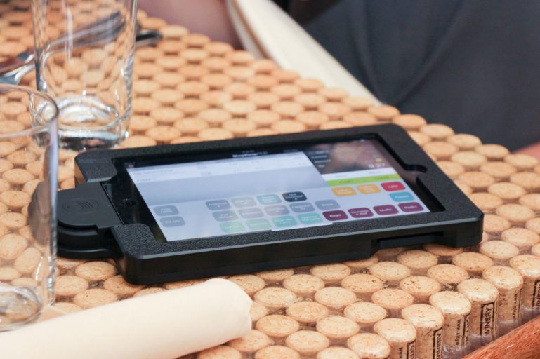iPad POS on restaurant table