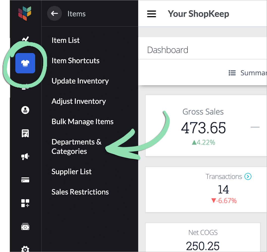 Organize Inventory  Lightspeed S-Series Support