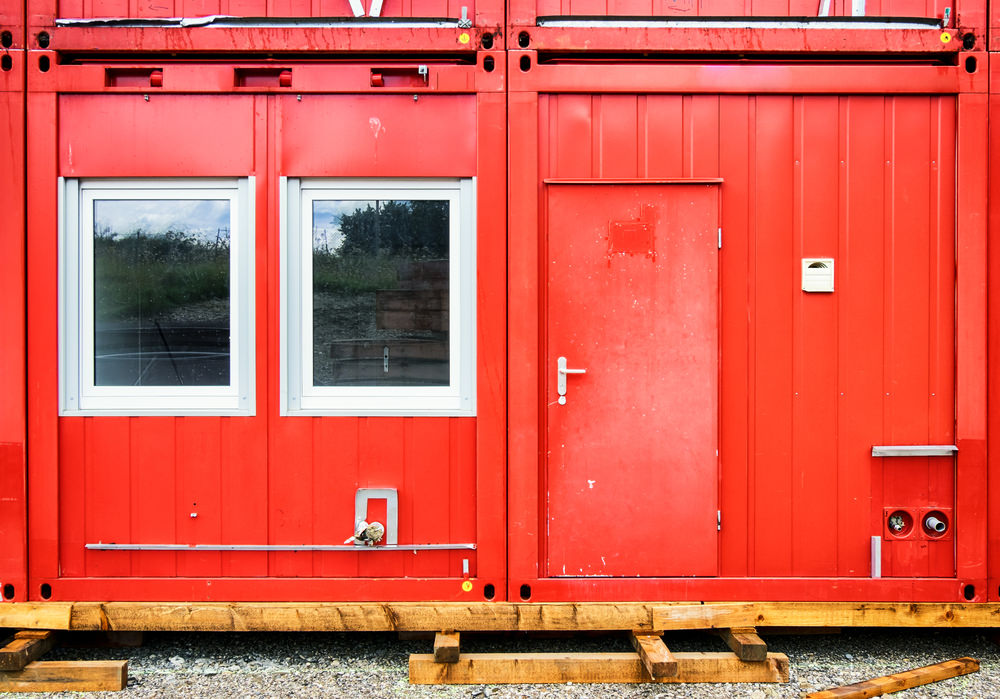 Image of a red shipping container.