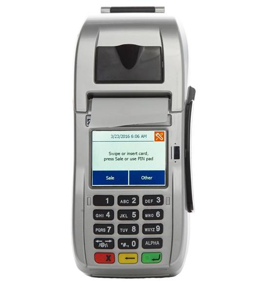First Data FD-130 Duo Refurb Credit Card Terminal and FD-35 New PINpad with Wells 350 Encryption and FD-35 Stand 