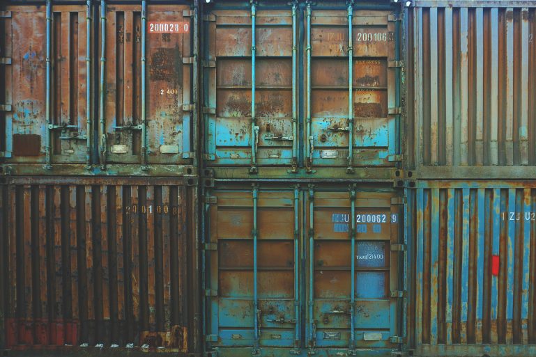 rusty shipping container