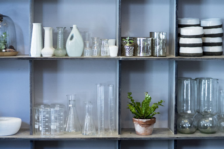 shelves in a pop-up shop - how to start a pop-up shop