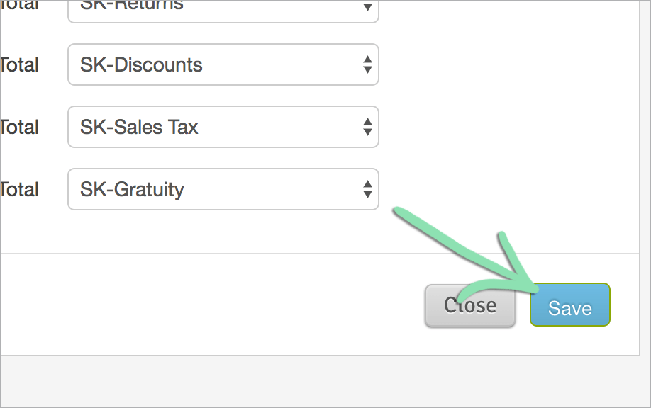 Quickbooks Update Account Mapping Save 