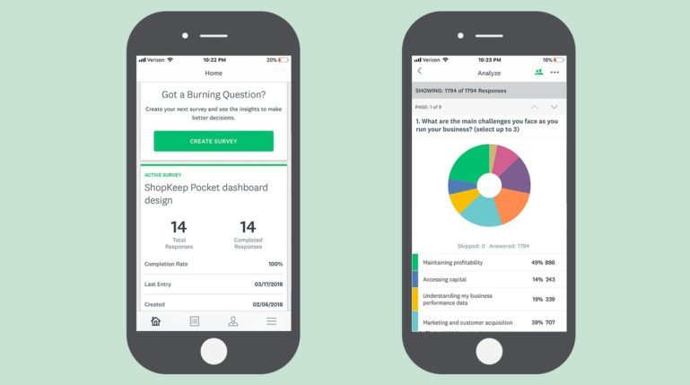 Survey Monkey screenshot retailer app best retail apps