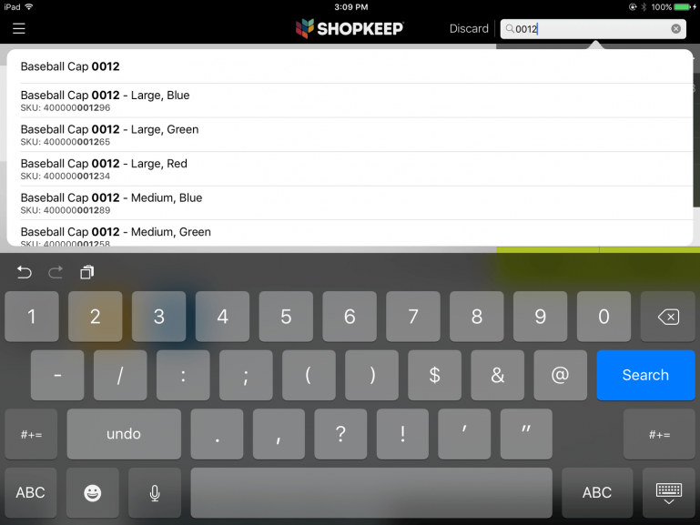 Search by SKU and UPC in Register 2.27.0