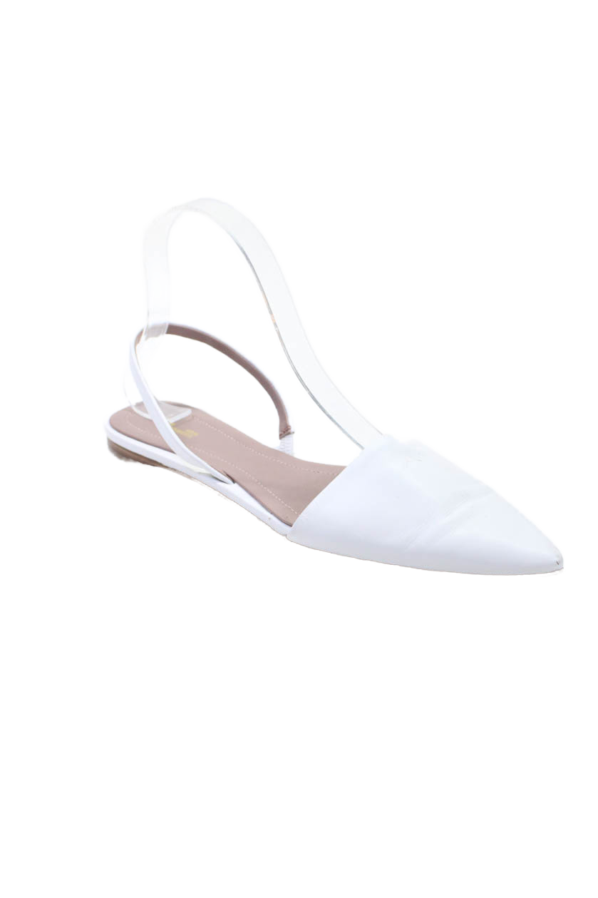 Diane Von Furstenberg Womens Leather Pointed Toe Slingbacks Diane Von Furstenberg Womens Leather Pointed Toe Slingbacks
