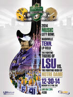 2014 LSU Football Music City Bowl Poster