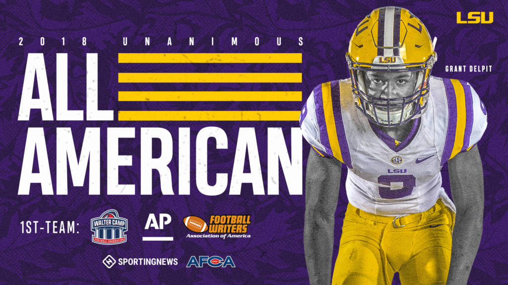 Delpit Becomes LSU's Ninth 'Unanimous' All-American