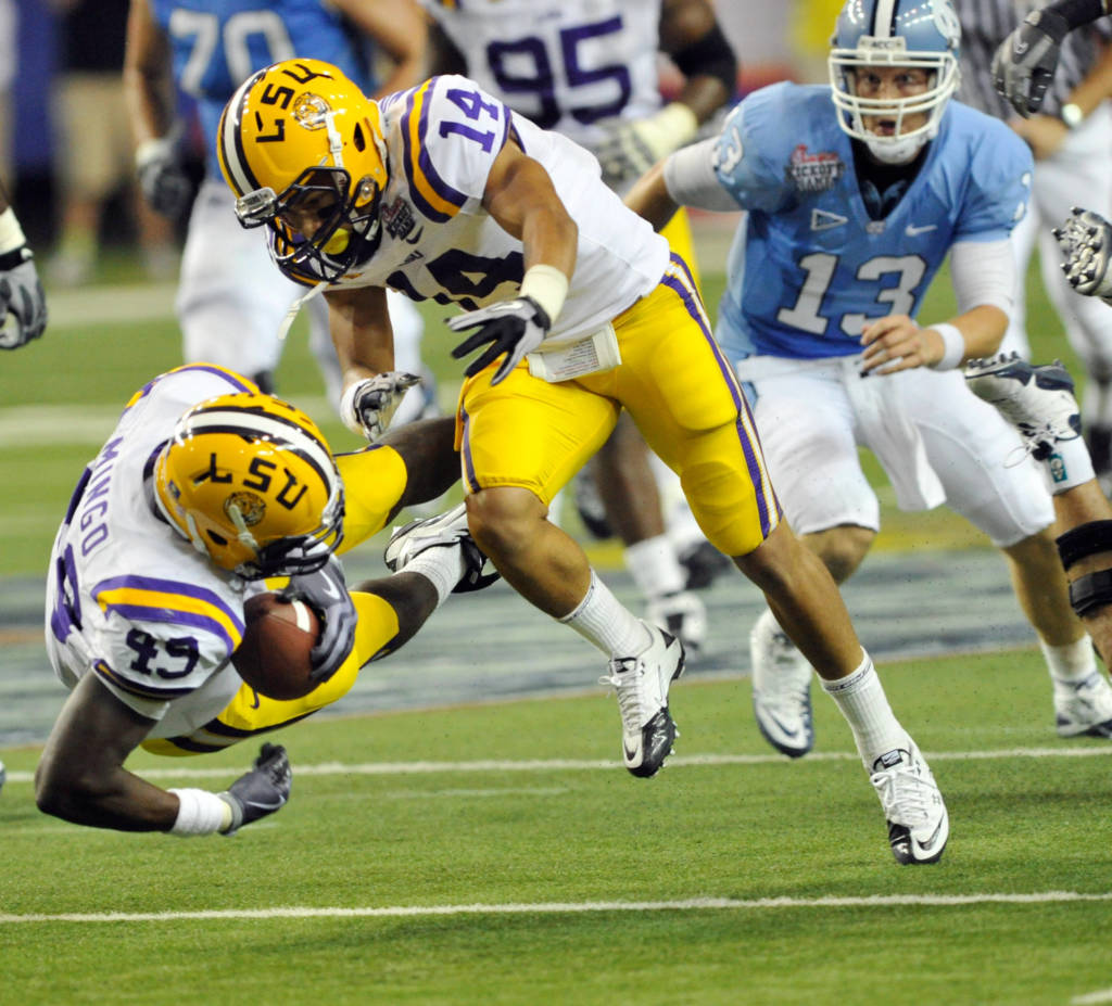 Men's Nike Tyrann Mathieu Purple LSU Tigers Game Jersey Size: Small