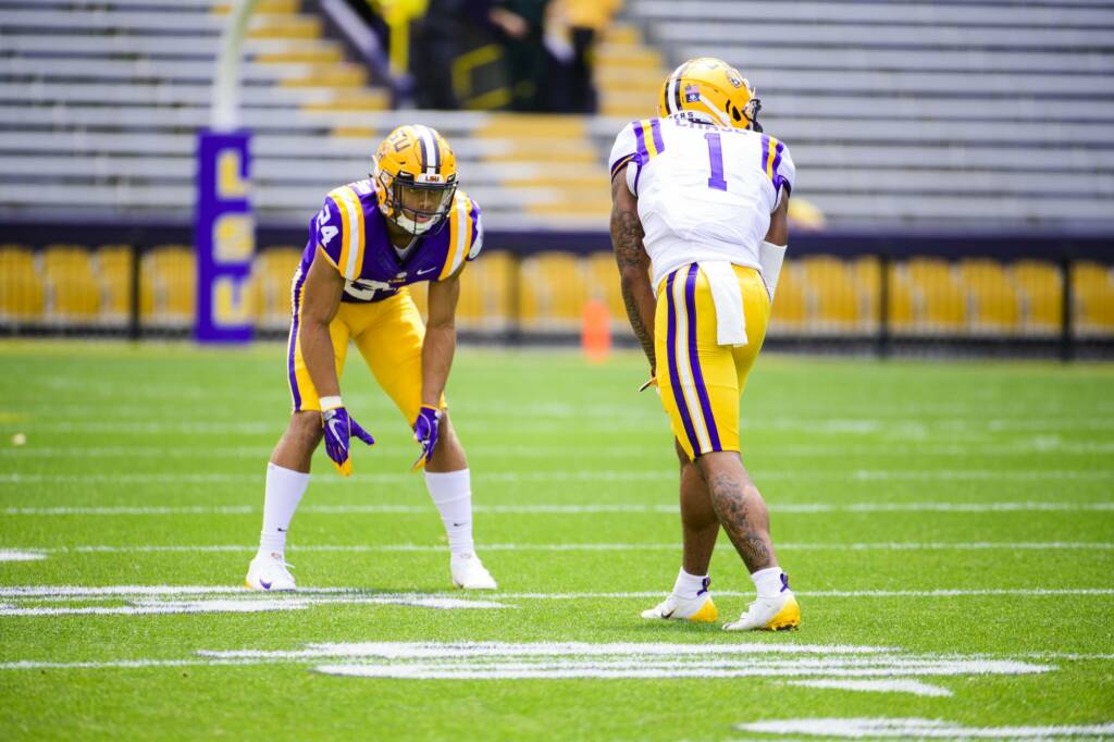 LSU Football - Wide receiver Ja'Marr Chase and cornerback Derek