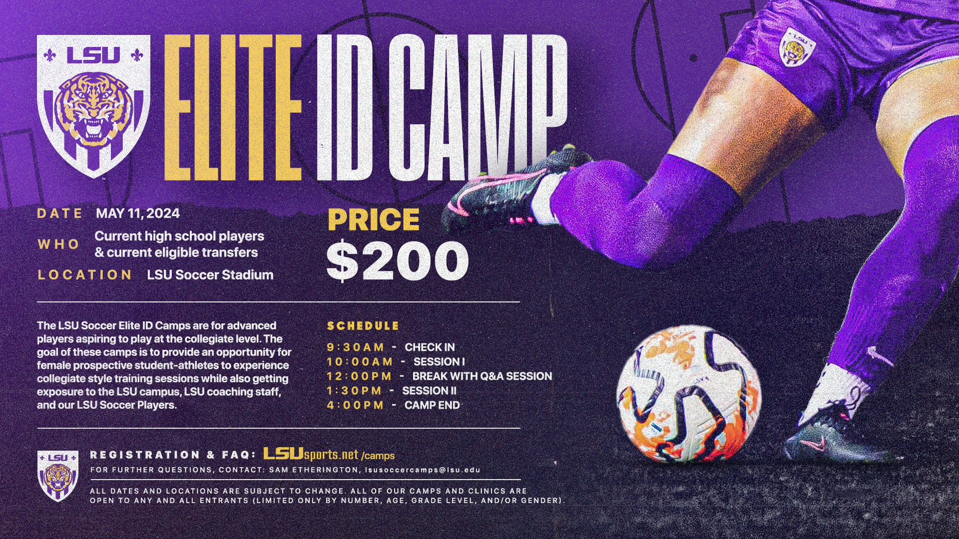 2024 LSU Soccer Camps LSU