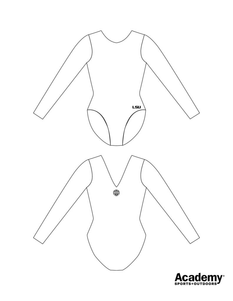 Gymnastics Leotard Coloring Sheet