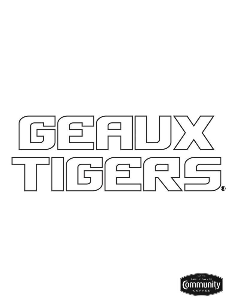 Geaux Tigers - Coloring Sheet
