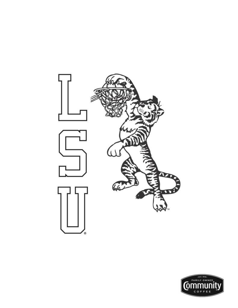 lsu tigers coloring pages