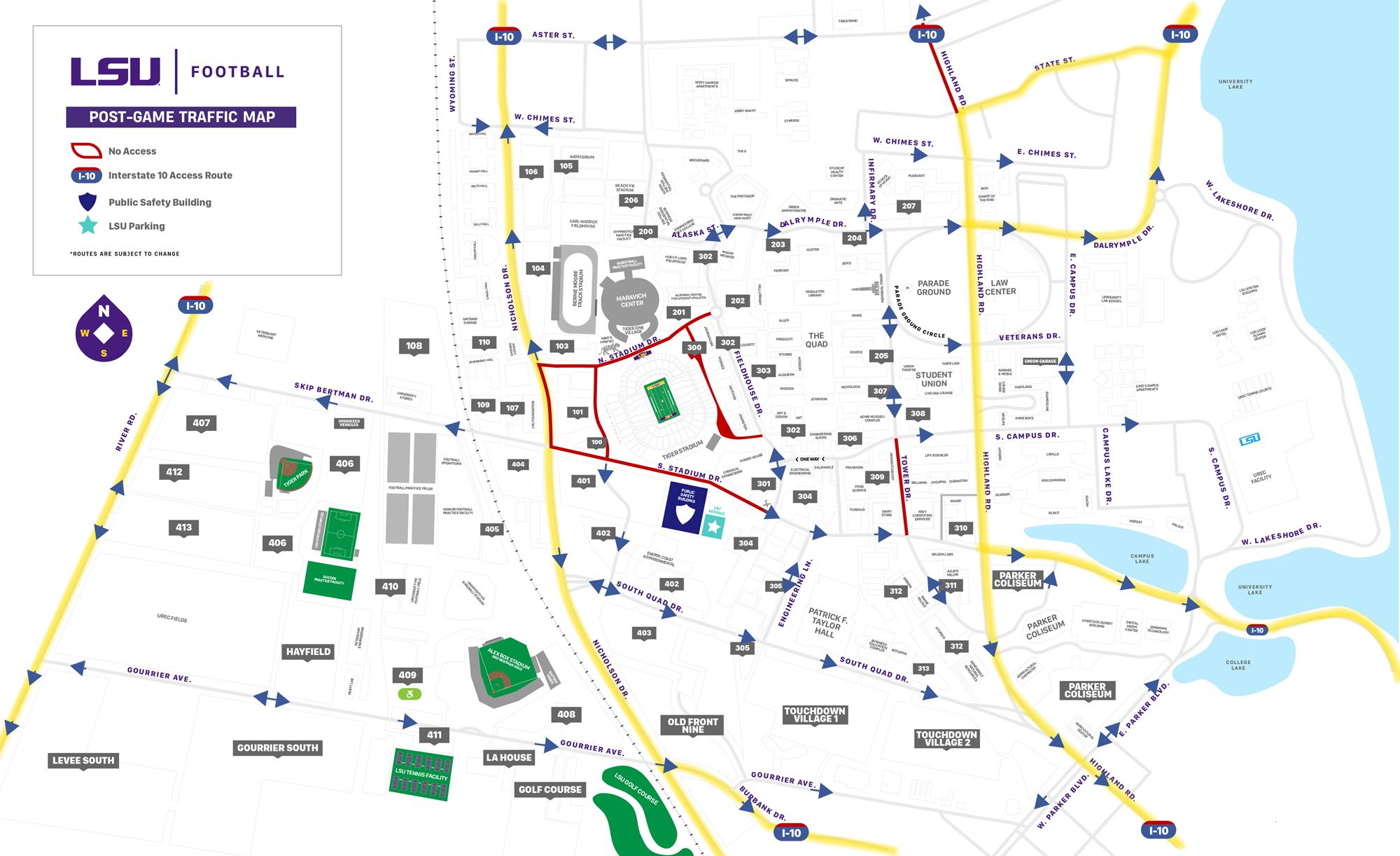 Lsu Tiger Stadium Parking Map