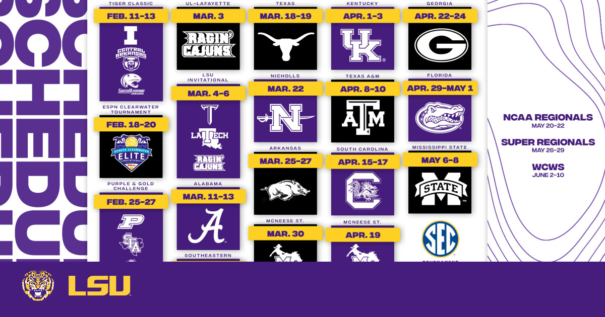 Lsu Softball Schedule 2024 Bracket arlyne jillene