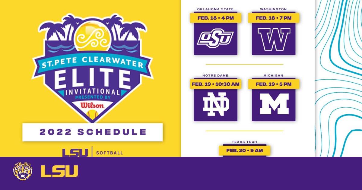 LSU Softball Schedule at St. Pete Clearwater Elite Invitational