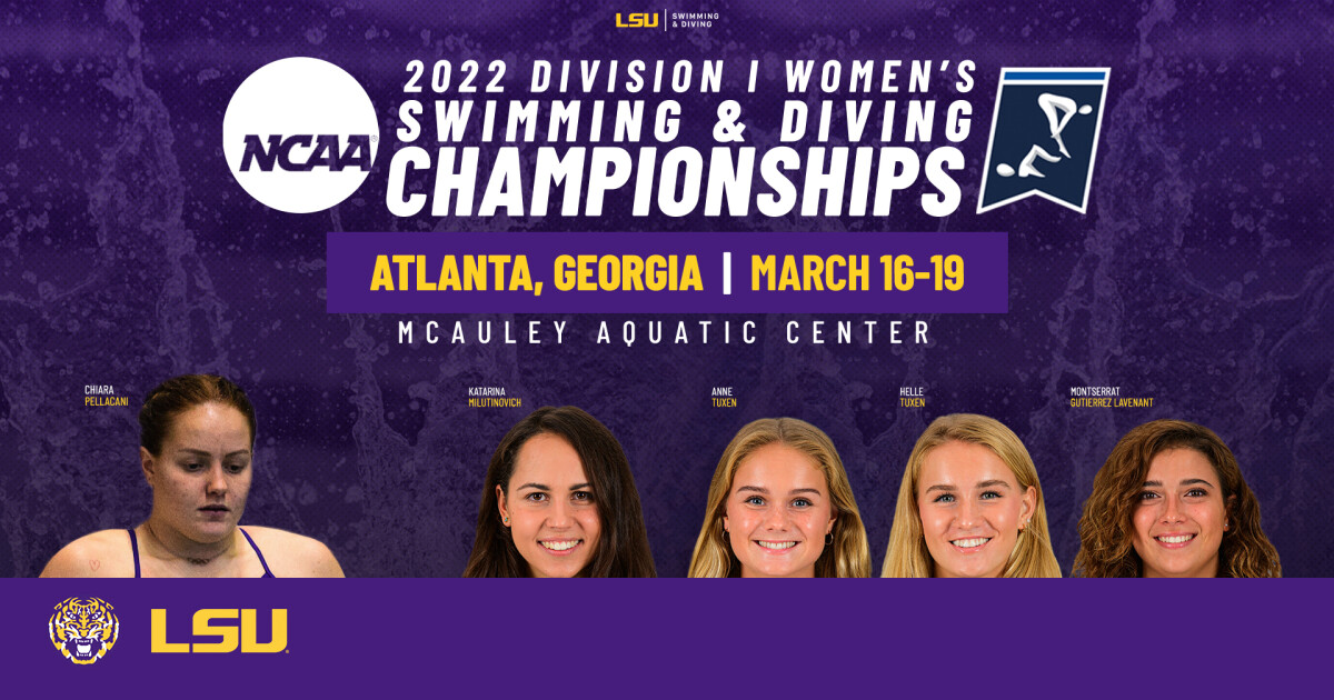 NCAA Women’s Swimming and Diving Championships Features Five LSU Tigers