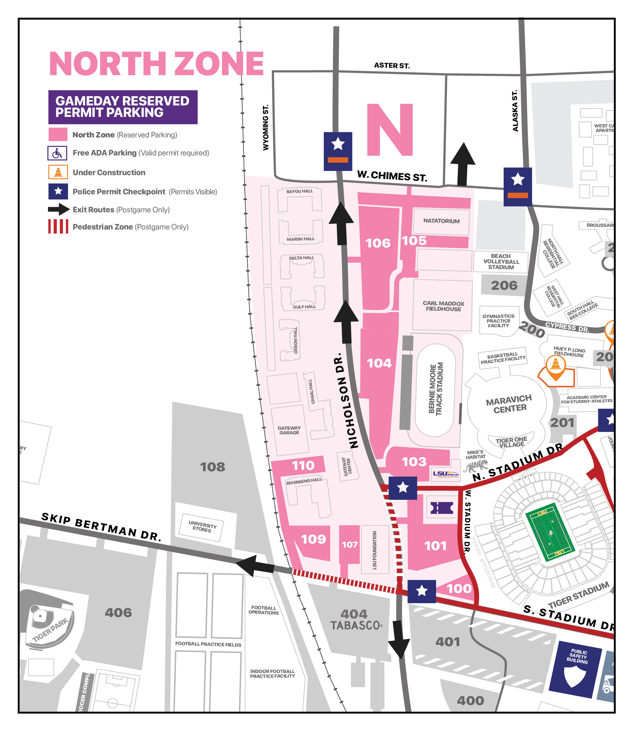 Detroit Tigers Parking Lot Map - In Play! magazine