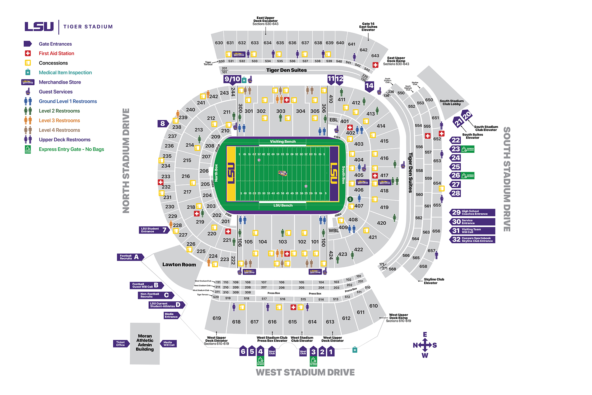 LSU Football Tiger Stadium Seating Chart